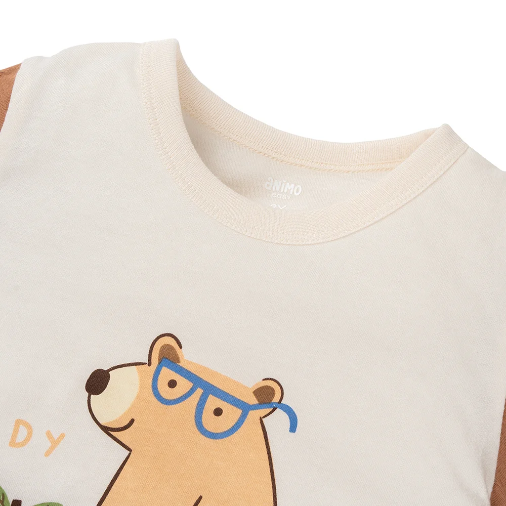 Bộ bé trai dài Animo Easy HN1124093 (1-4Y,Nâu nhạt)