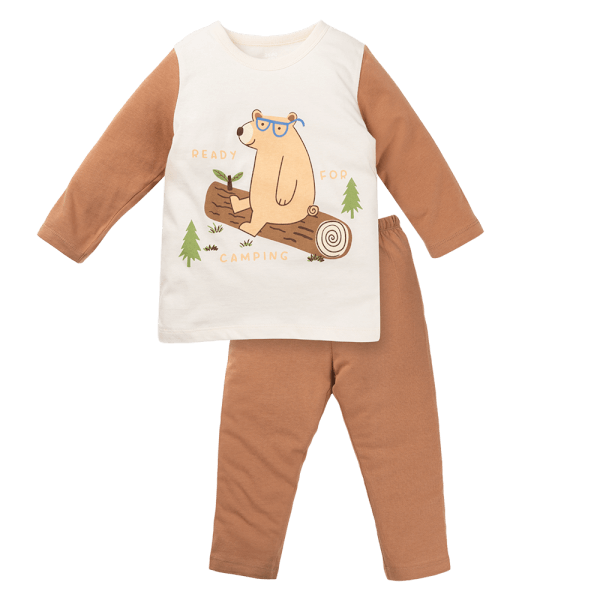 Bộ bé trai dài Animo Easy HN1124093 (1-4Y,Nâu nhạt)