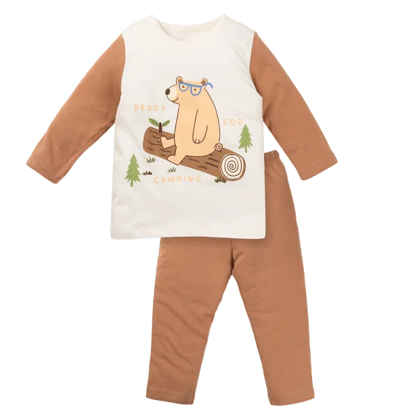 Bộ bé trai dài Animo Easy HN1124093 (1-4Y,Nâu nhạt)