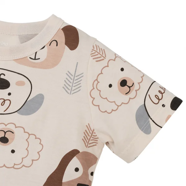 Bộ bé trai ngắn Animo Easy HN0425019 (1-4Y,Kem-nâu,TT04)