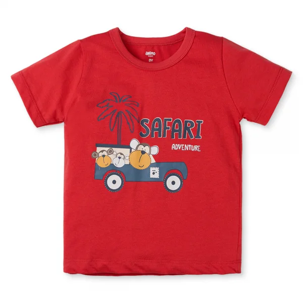 Bộ bé trai ngắn Animo Easy HN0425016 (1-4Y,Đỏ-dương,TT02)