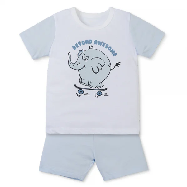 Bộ bé trai ngắn Animo Easy HN0425013 (1-4Y,Trắng-dương,TT02)