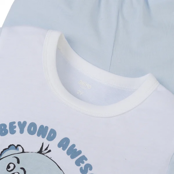 Bộ bé trai ngắn Animo Easy HN0425013 (1-4Y,Trắng-dương,TT02)