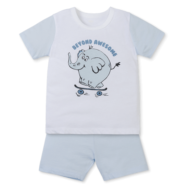 Bộ bé trai ngắn Animo Easy HN0425013 (1-4Y,Trắng-dương,TT02)