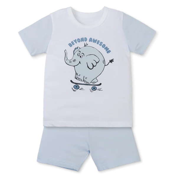 Bộ bé trai ngắn Animo Easy HN0425013 (1-4Y,Trắng-dương,TT02)