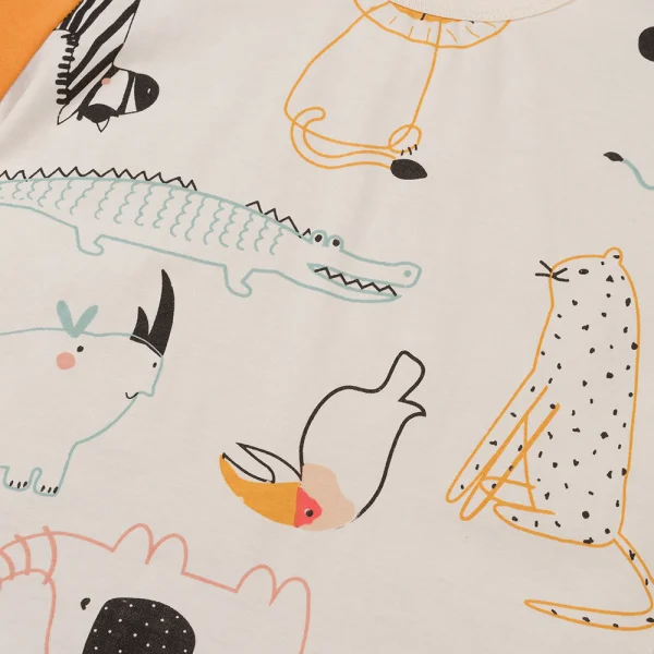 Bộ bé trai ngắn Animo Easy HN0425006 (1-4Y,Kem-vàng,TT04)