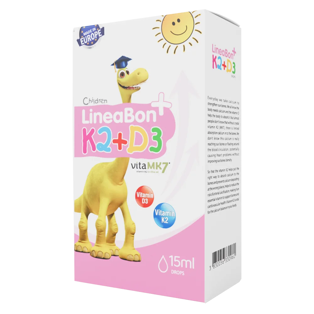 Combo 2 Thực phẩm bảo vệ sức khỏe Lineabon K2+D3 15ml