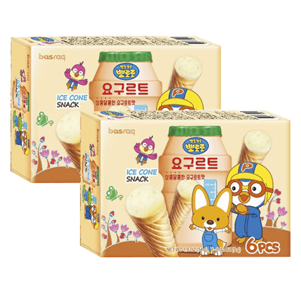 Combo 2 Bánh kem ốc quế Pororo vị sữa chua (54g)