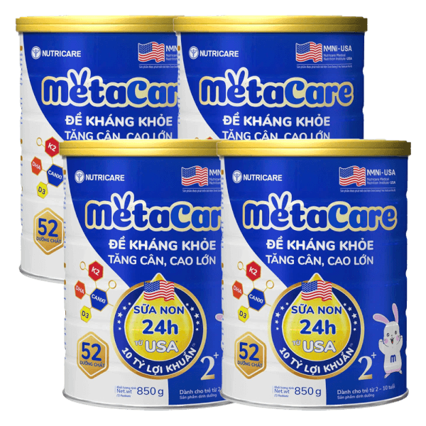 Combo 4 Sữa Metacare Eco 2+ 850g (2-10 tuổi)