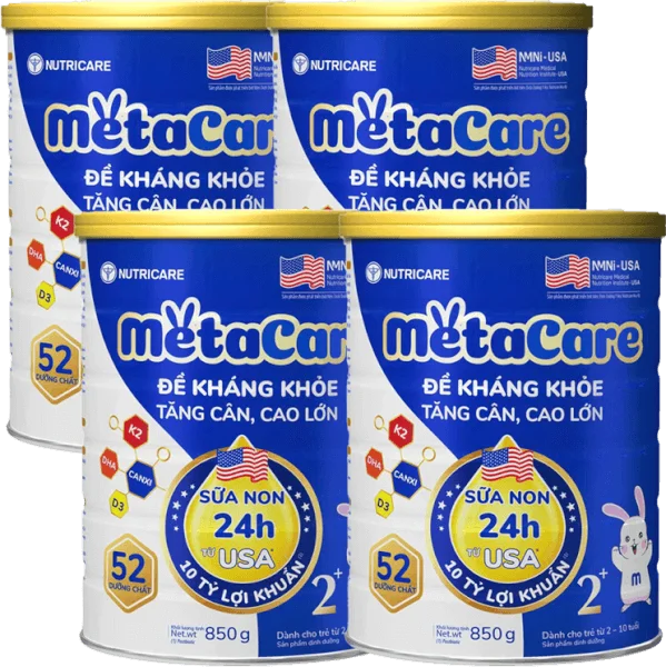 Combo 4 Sữa Metacare Eco 2+ 850g (2-10 tuổi)