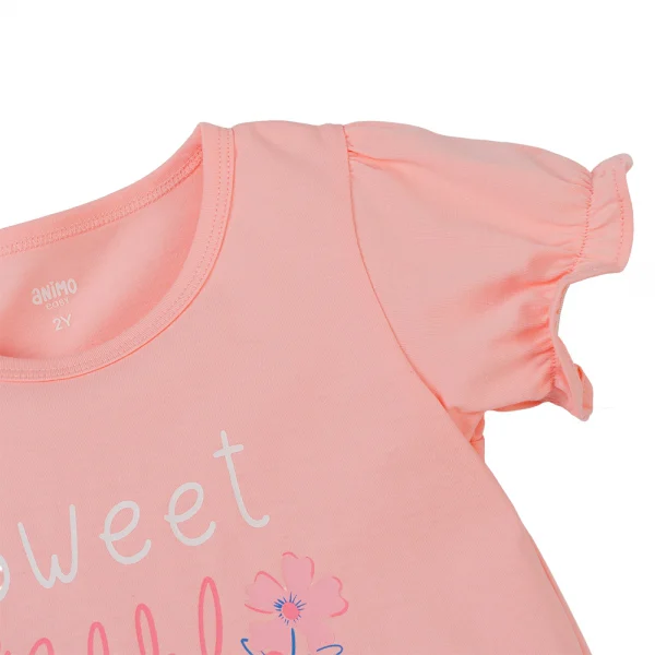 Bộ bé gái ngắn Animo Easy TX0425063 (1-4Y,Hồng,TT02)