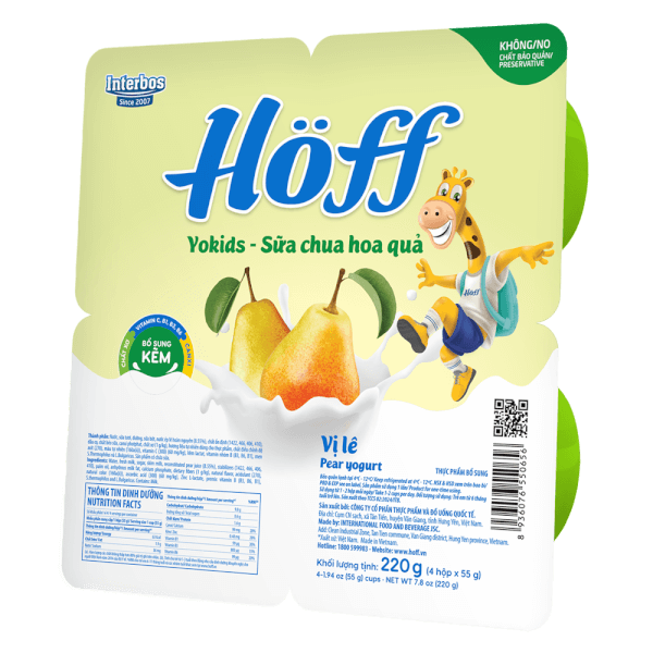 Sữa chua hoa quả  HӦff vị lê 55g