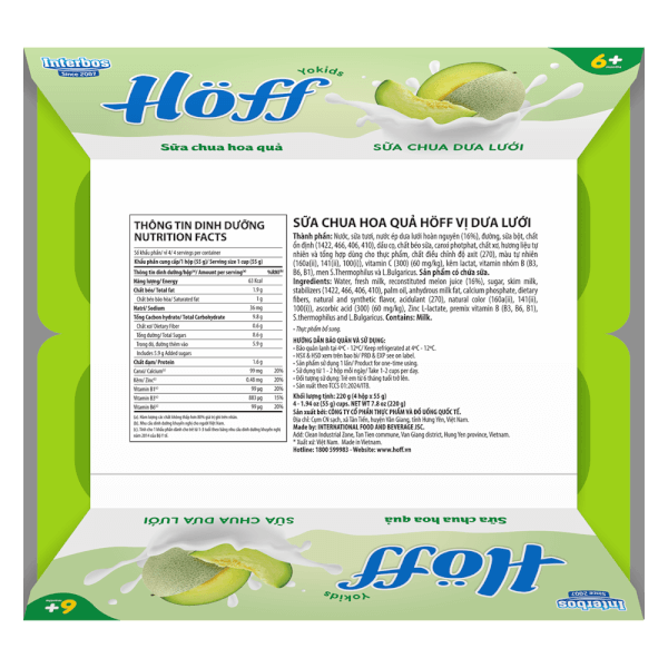 Sữa chua hoa quả  HӦff vị dưa lưới 55gr