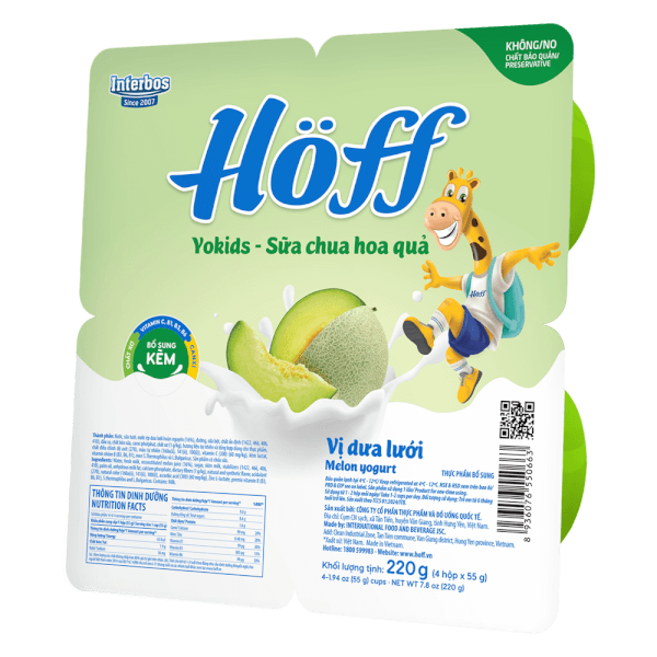 Sữa chua hoa quả  HӦff vị dưa lưới 55gr