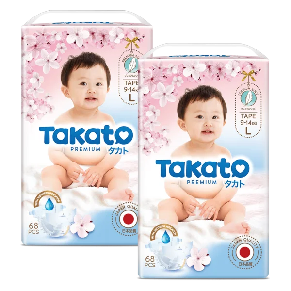 Combo 2 Tã dán Takato siêu mềm mại (L, 68 miếng)
