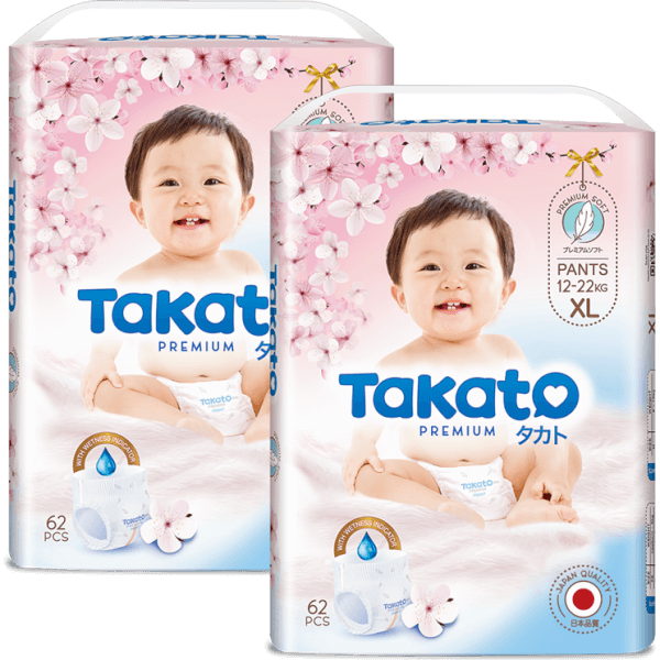 Combo 2 Tã quần Takato siêu mềm mại (XL, 62 miếng)