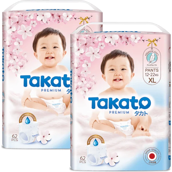 Combo 2 Tã quần Takato siêu mềm mại (XL, 62 miếng)