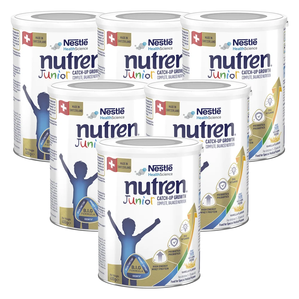 Combo 6 lon Thực phẩm dinh dưỡng Nutren Junior 400g (1-10 tuổi)
