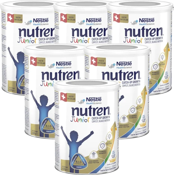 Combo 6 lon Thực phẩm dinh dưỡng Nutren Junior 400g (1-10 tuổi)