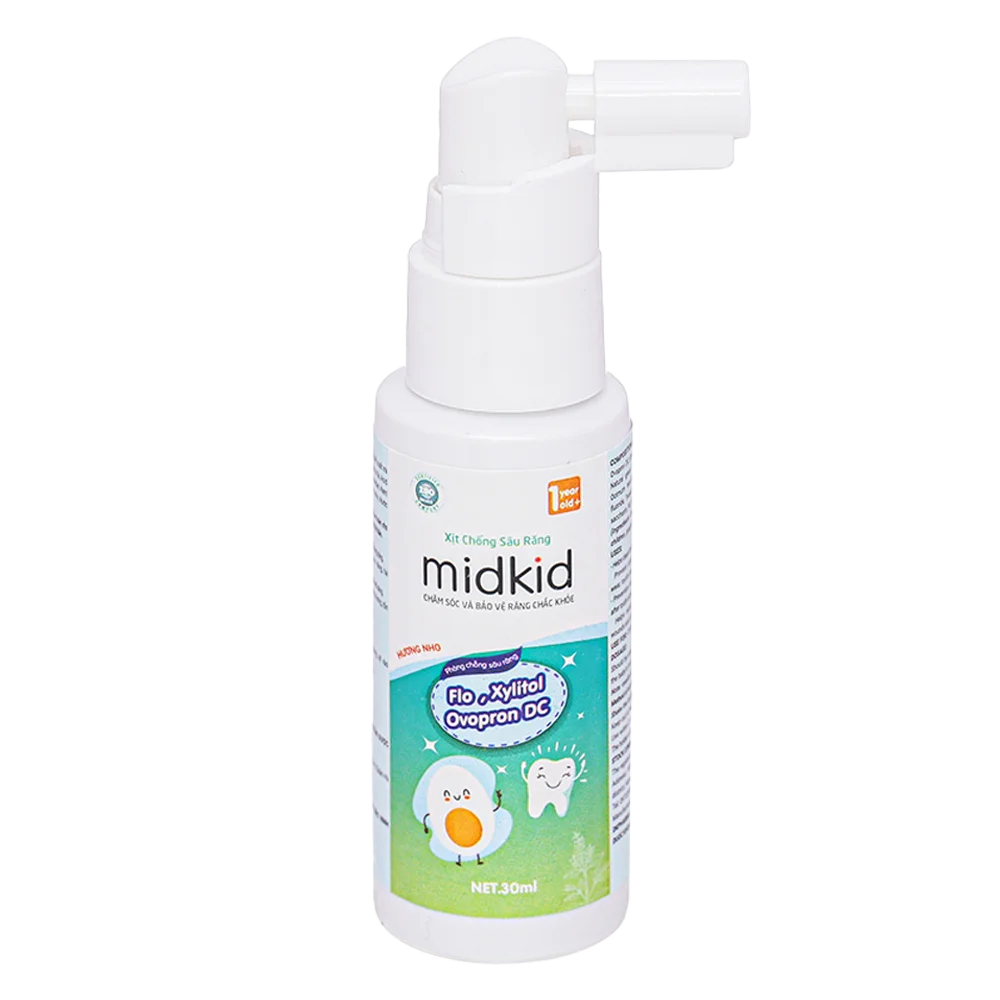 Xịt chống sâu răng Midkid hương nho 30mL