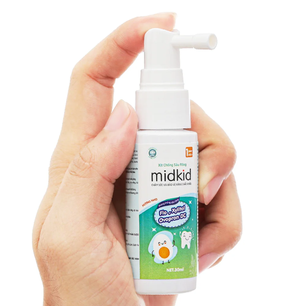 Xịt chống sâu răng Midkid hương nho 30mL