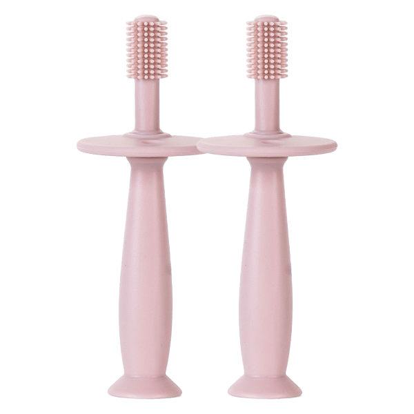 Combo 2 Bàn chải Massage nướu Silicone Animo (Hồng)