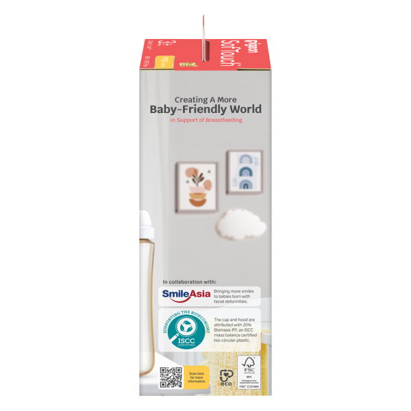 Bình Sữa Pigeon PPSU Softouch Baby-Friendly World 240ml, đại dương (M)
