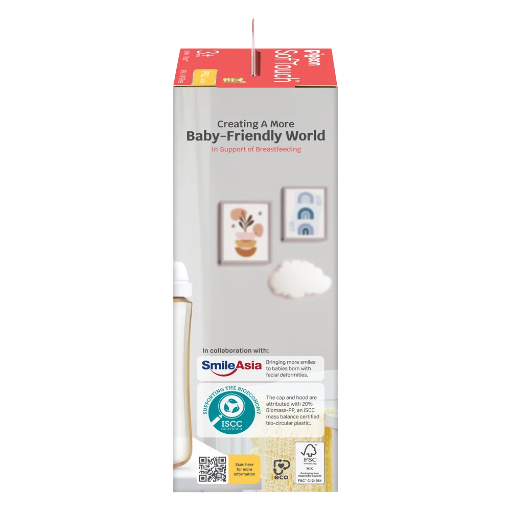 Bình Sữa Pigeon PPSU Softouch Baby-Friendly World 240ml, đại dương (M)