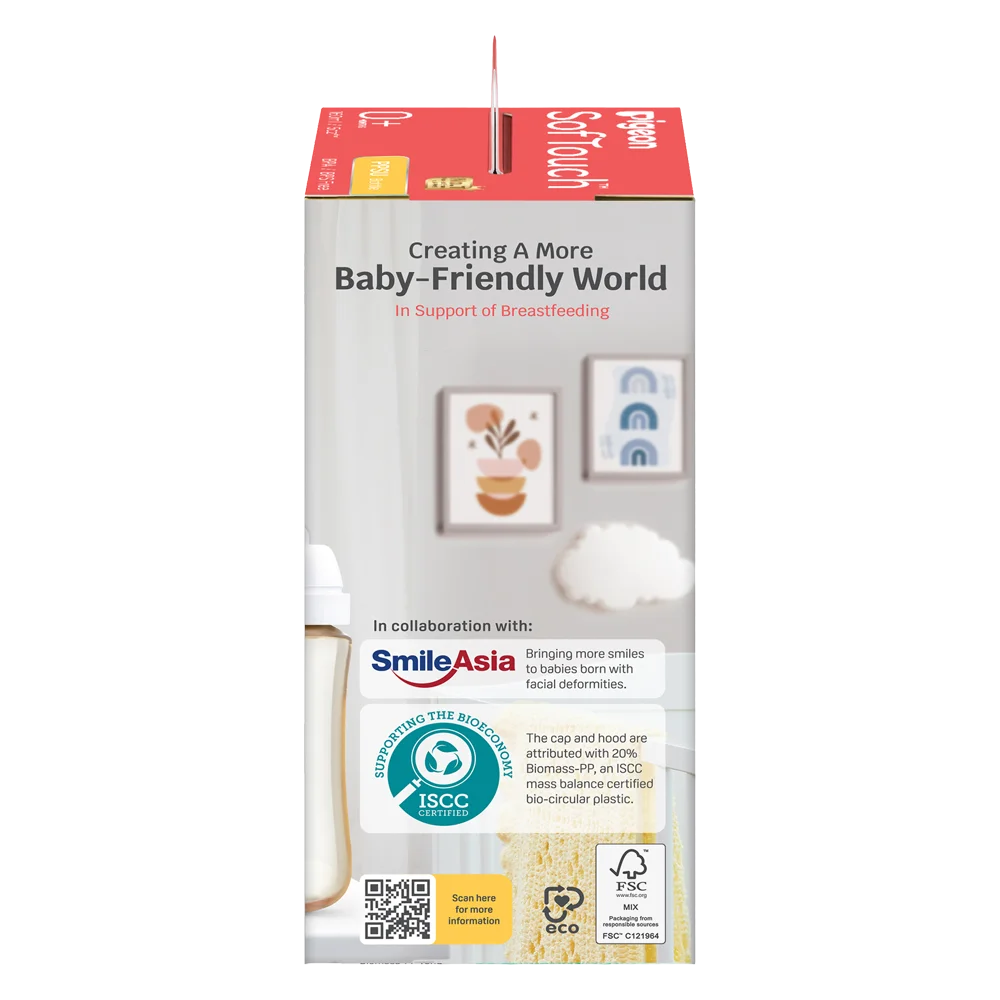 Bình Sữa Pigeon PPSU Softouch Baby-Friendly World 160ml, muông thú SS)