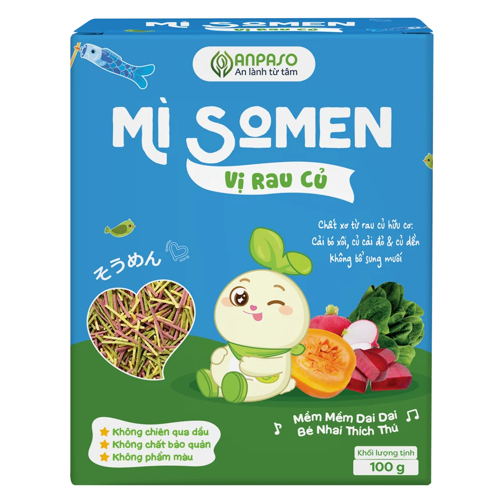 Mì Somen ăn dặm vị rau củ Anpaso 100g