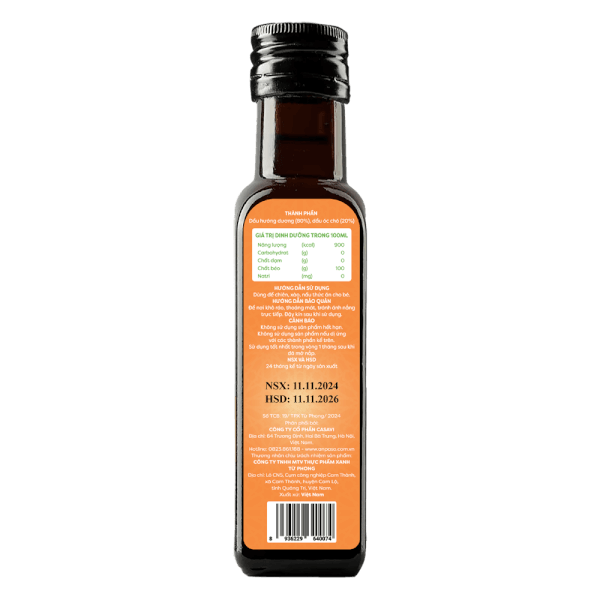 Dầu chiên xào cho bé vị óc chó Anpaso 100ml