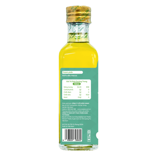 Dầu ăn dặm macca Anpaso 100ml