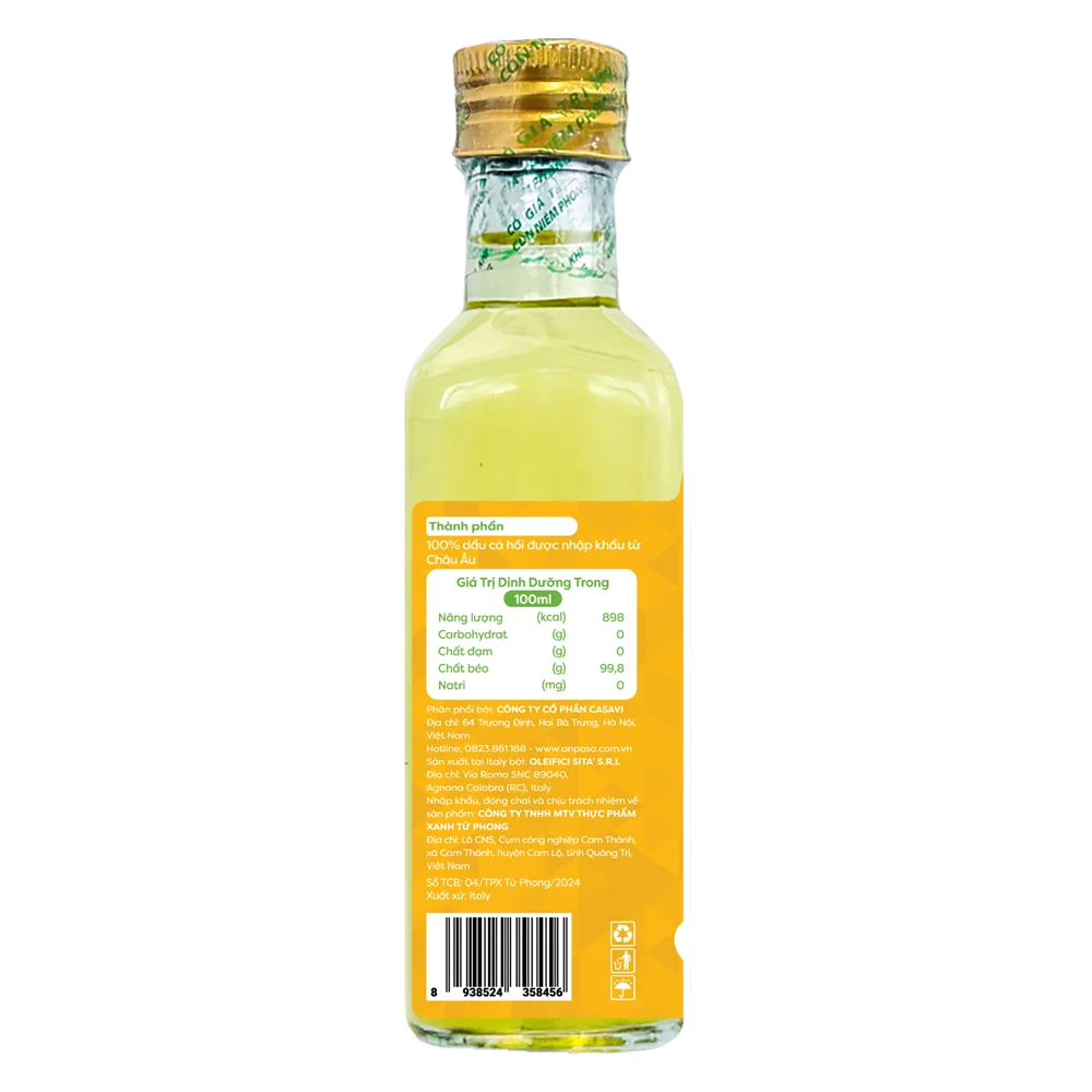 Dầu ăn dặm cá hồi Anpaso 100ml