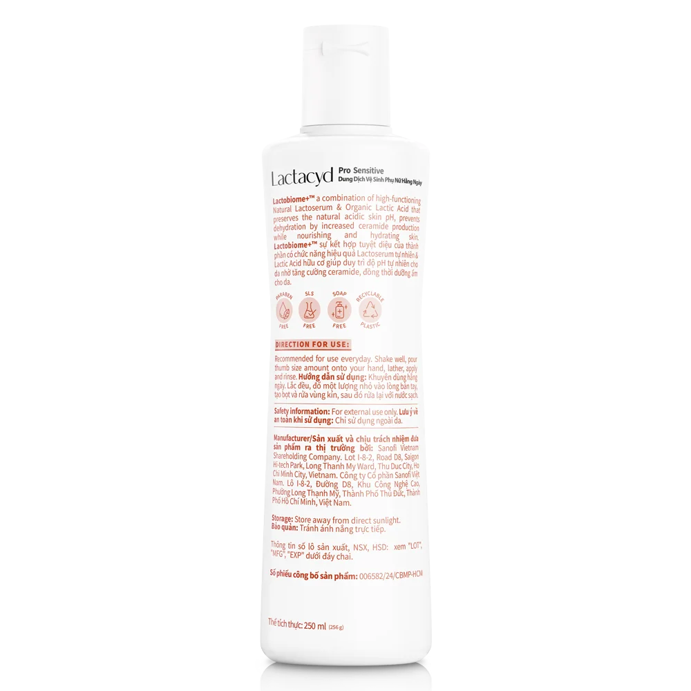 Dung Dịch Vệ Sinh Phụ Nữ Lactacyd FH 250ml (Giao mẫu ngẫu nhiên)