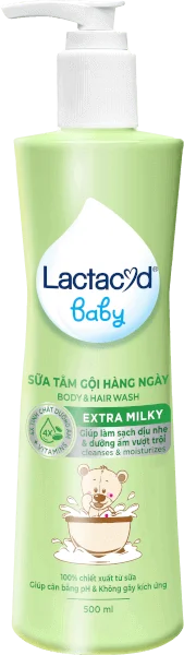 Sữa tắm gội Lactacyd Baby Extra Milky 500ml (Giao mẫu ngẫu nhiên)