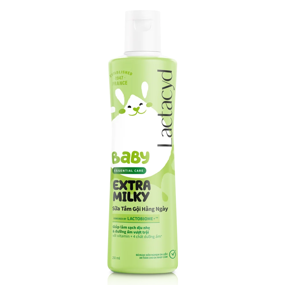 Sữa tắm gội Lactacyd Baby Extra Milky 250ml