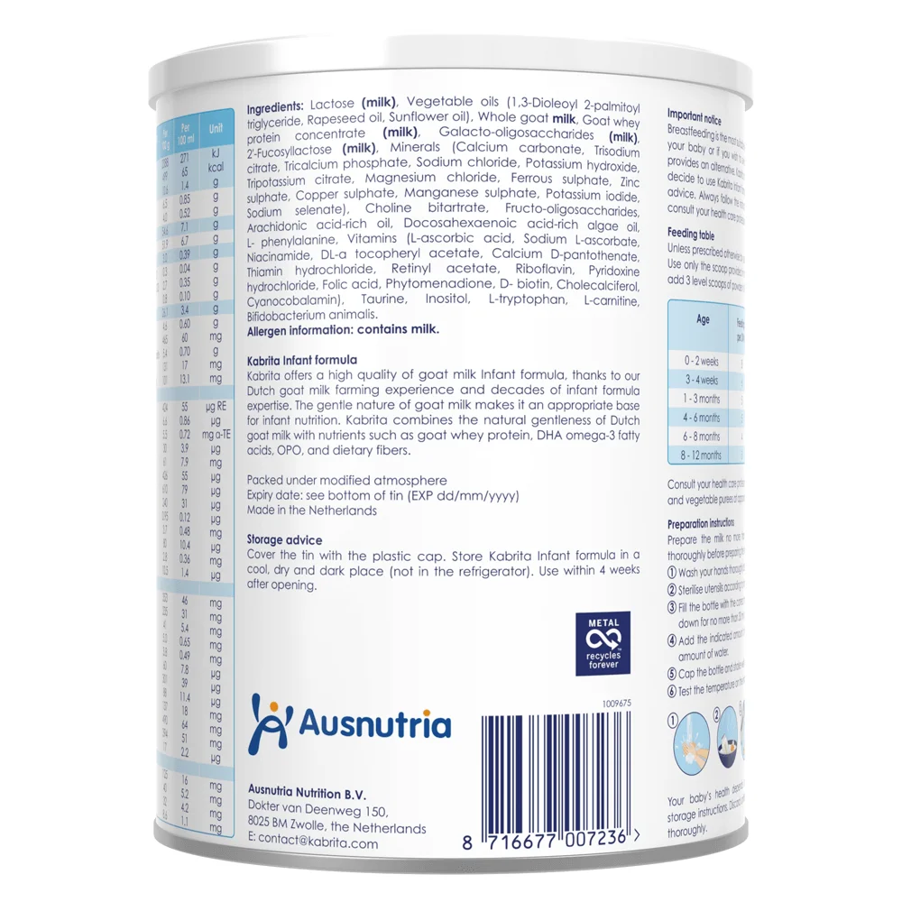 Sữa dê Kabrita Số 1 800g (0-12 tháng)