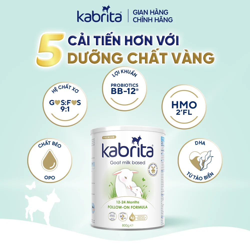 Sữa dê Kabrita Số 2 800g (1-2 tuổi)