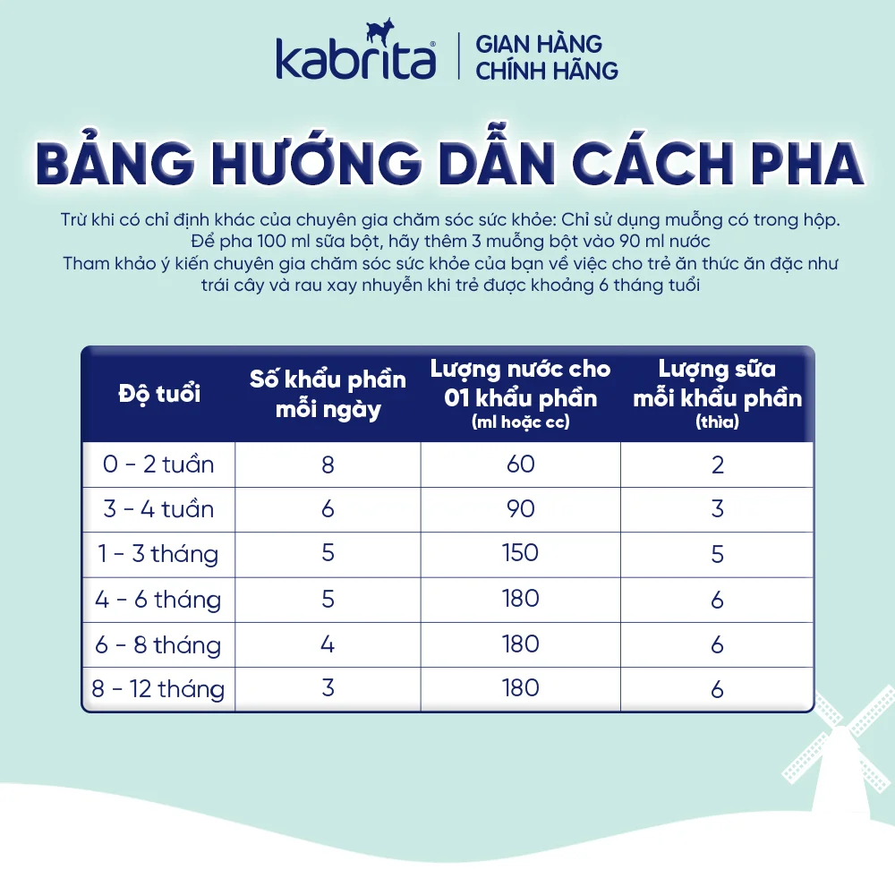 Sữa dê Kabrita Số 2 800g (1-2 tuổi)