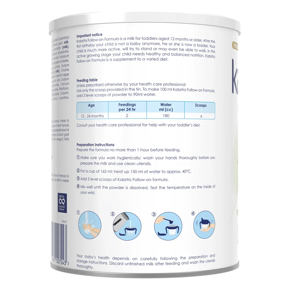 Sữa dê Kabrita Số 2 800g (1-2 tuổi)