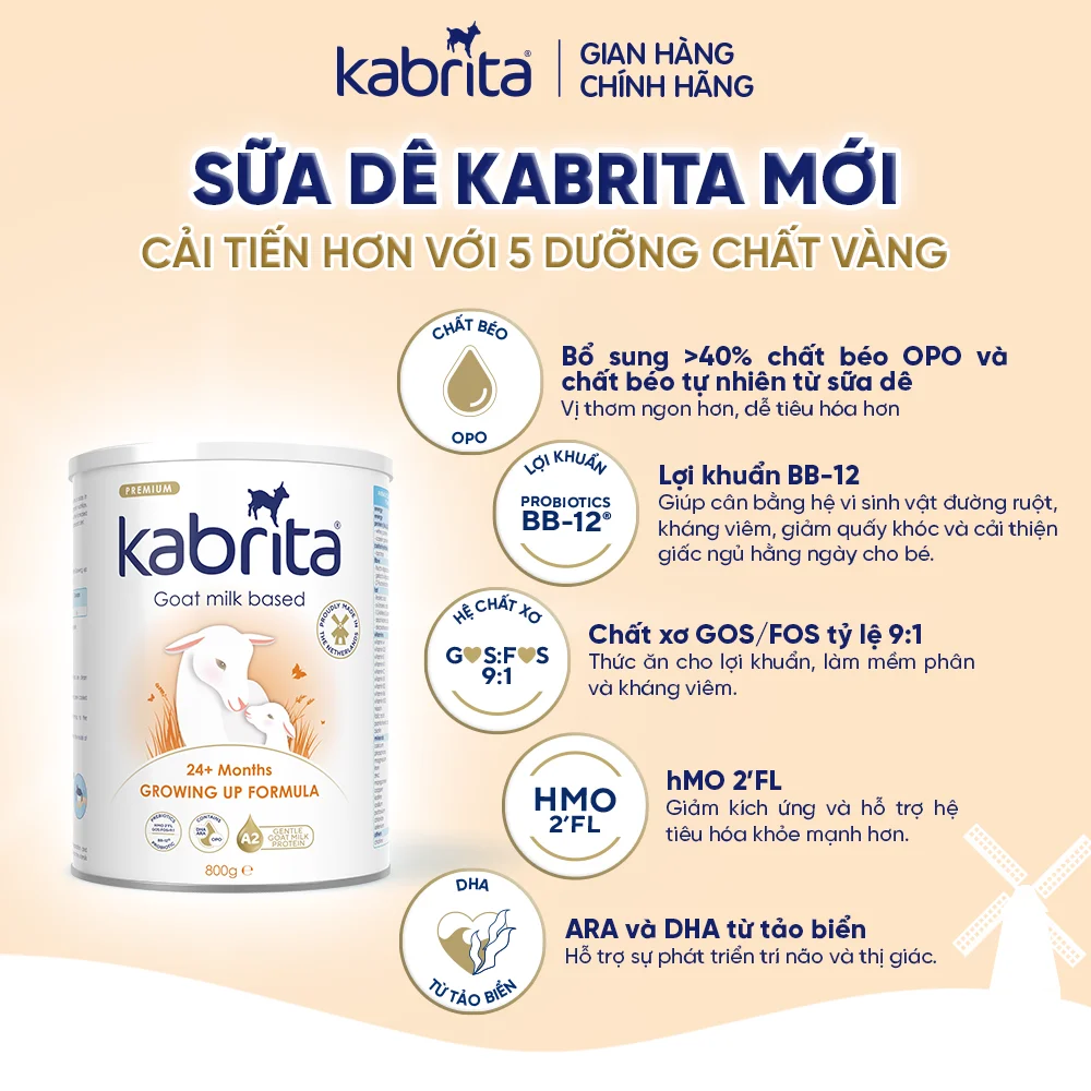 Combo 2 Sữa dê Kabrita Số 3 800g (từ 2 tuổi)