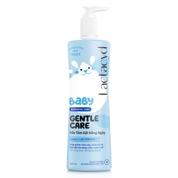 Sữa tắm gội trẻ em Lactacyd Baby Gentle Care 500ml (Giao mẫu ngẫu nhiên)