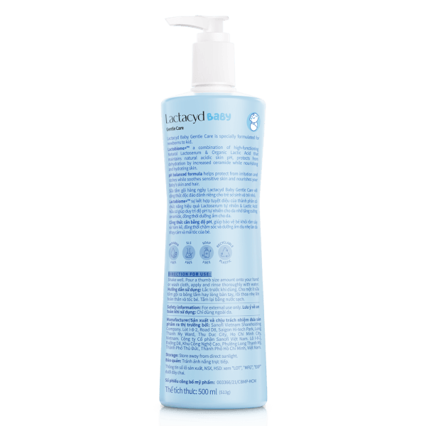 Sữa tắm gội trẻ em Lactacyd Baby Gentle Care 500ml (Giao mẫu ngẫu nhiên)