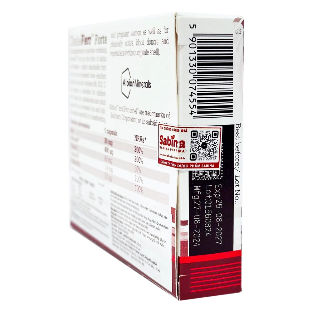 Thực phẩm bảo vệ sức khỏe Chela - Ferr Forte