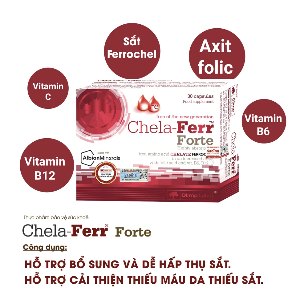 Thực phẩm bảo vệ sức khỏe Chela - Ferr Forte