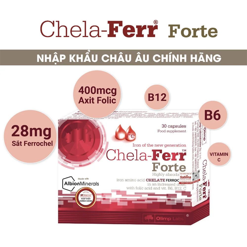 Thực phẩm bảo vệ sức khỏe Chela - Ferr Forte