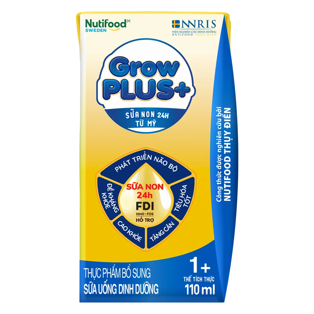 Combo 2 thùng Sữa GrowPLUS+ Sữa non Vàng 1+ 110ml (lốc 4 hộp)