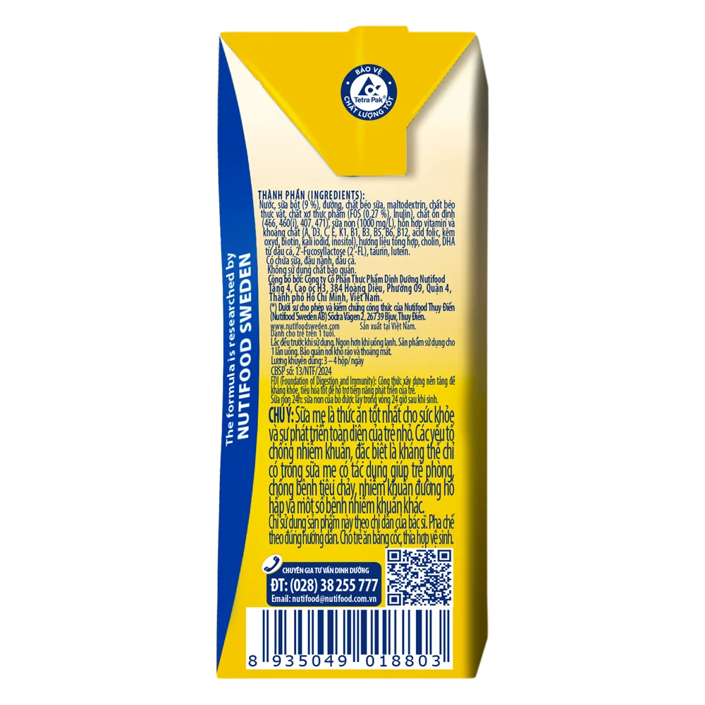 Combo 2 thùng Sữa GrowPLUS+ Sữa non Vàng 1+ 110ml (lốc 4 hộp)