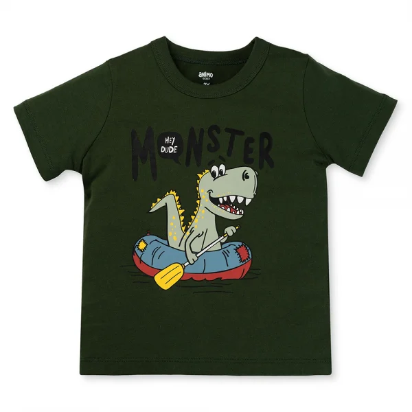 Bộ bé trai ngắn Animo Easy HN0225011 (1-4Y,Trắng-dương,NN02)