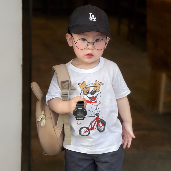 Áo bé trai tay ngắn Animo Easy HN0325063 (1-4Y,Trắng,NN01)